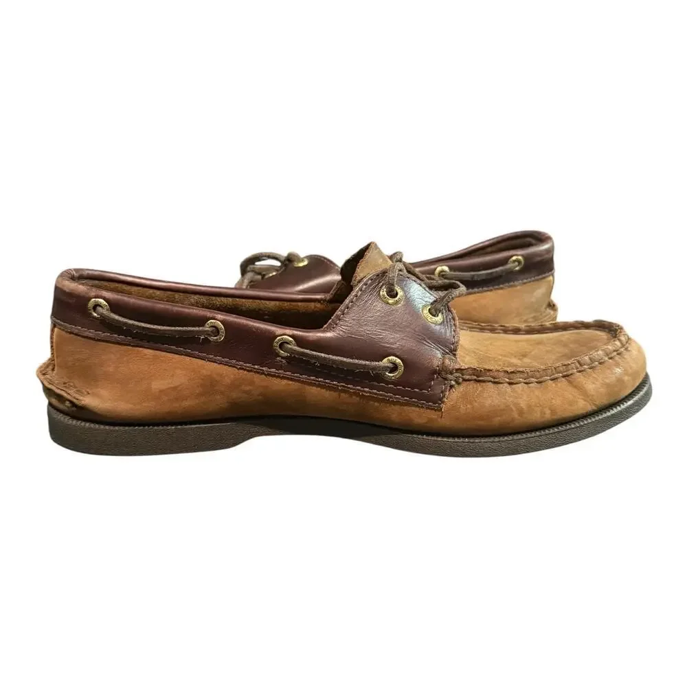 Sperry Top Sider Shoes Men’s Size 10 M 2 Eye Brown Leather Boat Dock 0195412